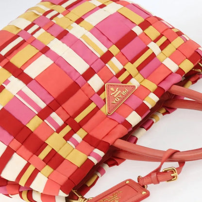 Prada Open Convertible Tote Woven Tessuto, Multicolour, Nylon, Tote Bag