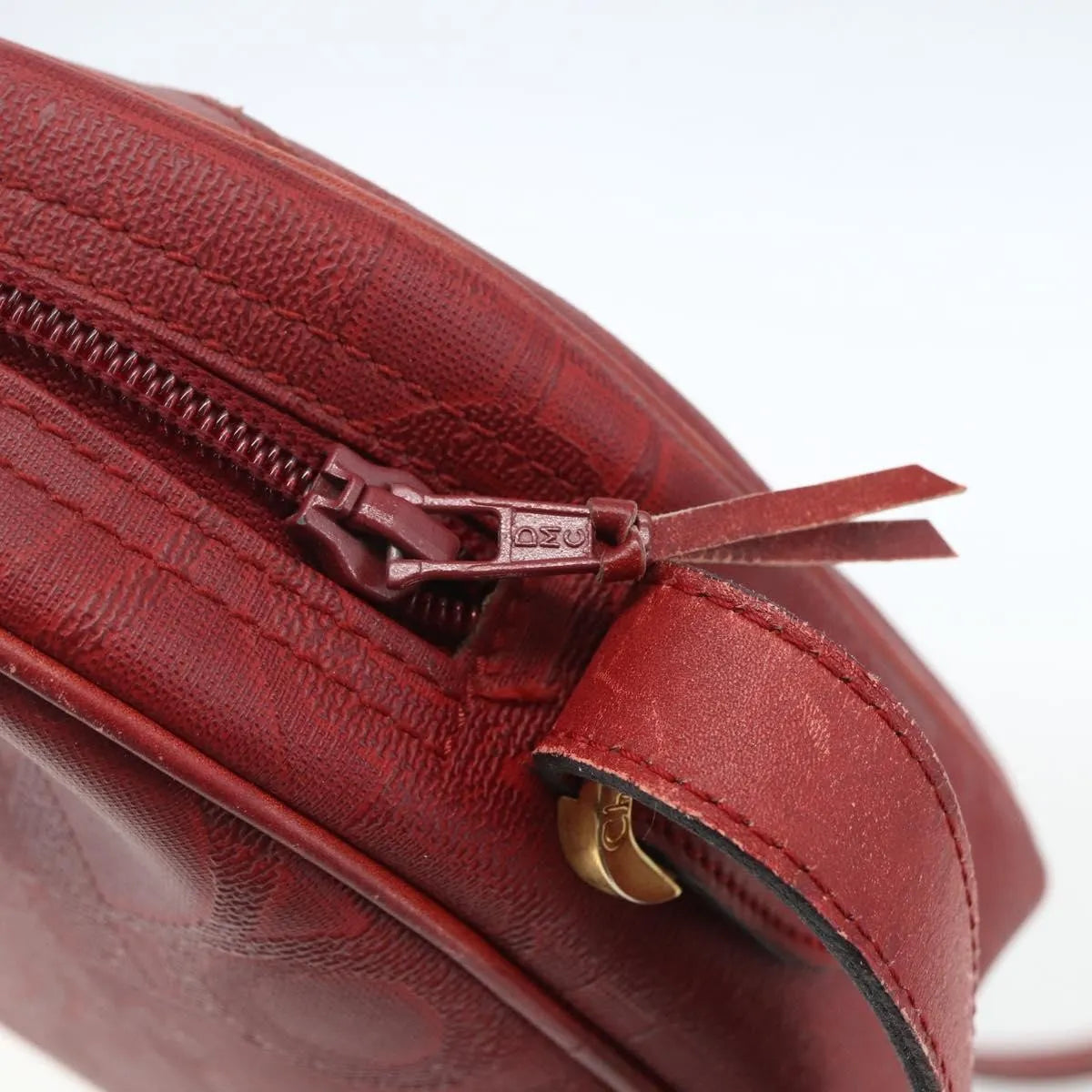 Christian Dior Vintage Trotter Canvas, Red, Canvas, Shoulder Bag