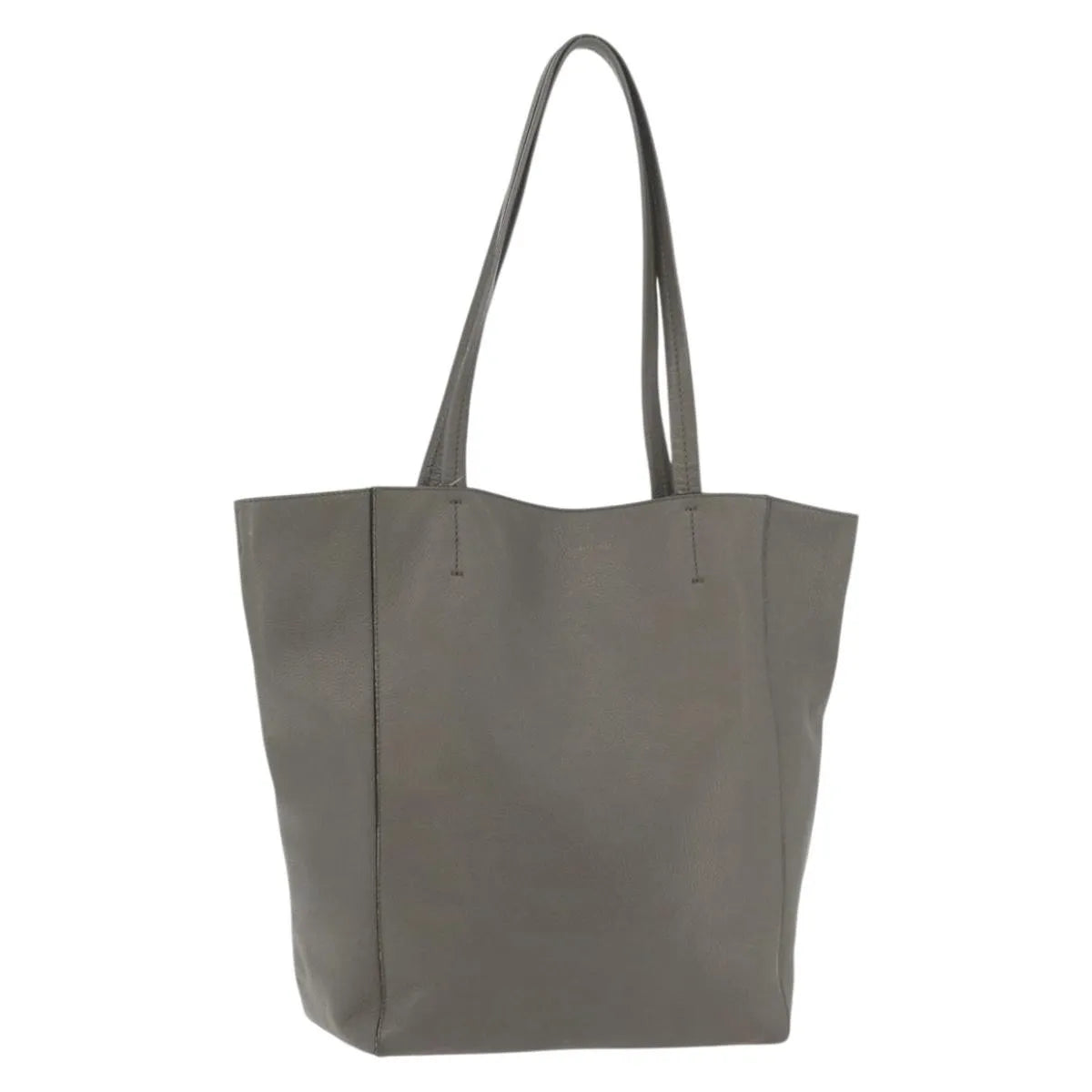 Celine Phantom Cabas Tote Leather, Gray, Leather, Tote Bag