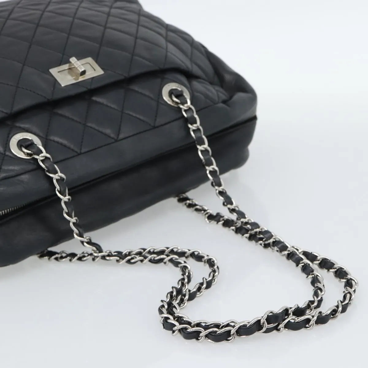 Chanel Reissue 2.55 Tote Quilted Calfskin, Black, Leather, Handbag