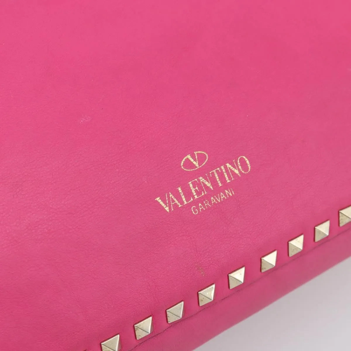 Valentino Garavani Rockstud Tote Textured Leather, Pink, Leather, Tote Bag