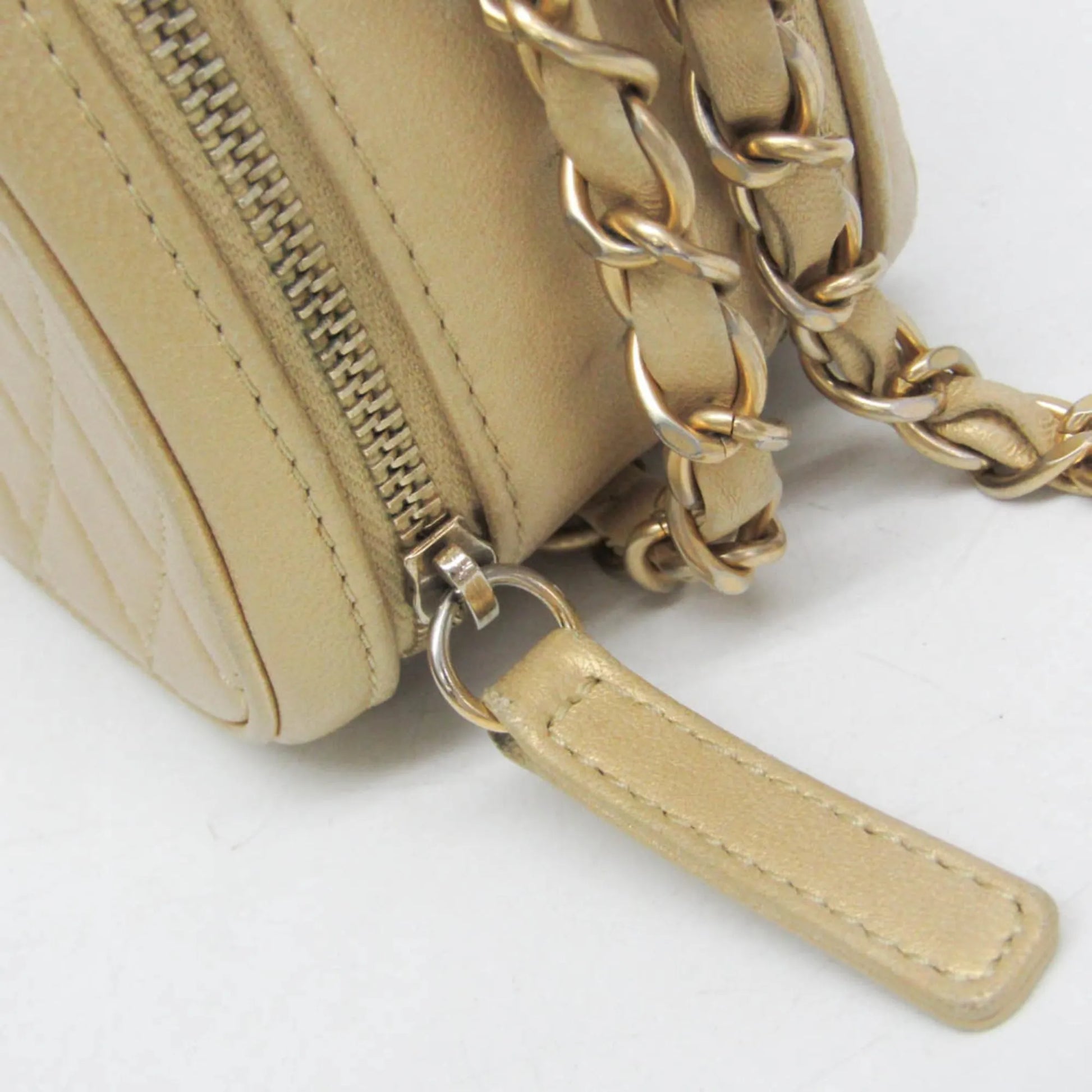 Chanel Coco Boy Camera Quilted Leather, Gold, Leather, Shoulder Bag