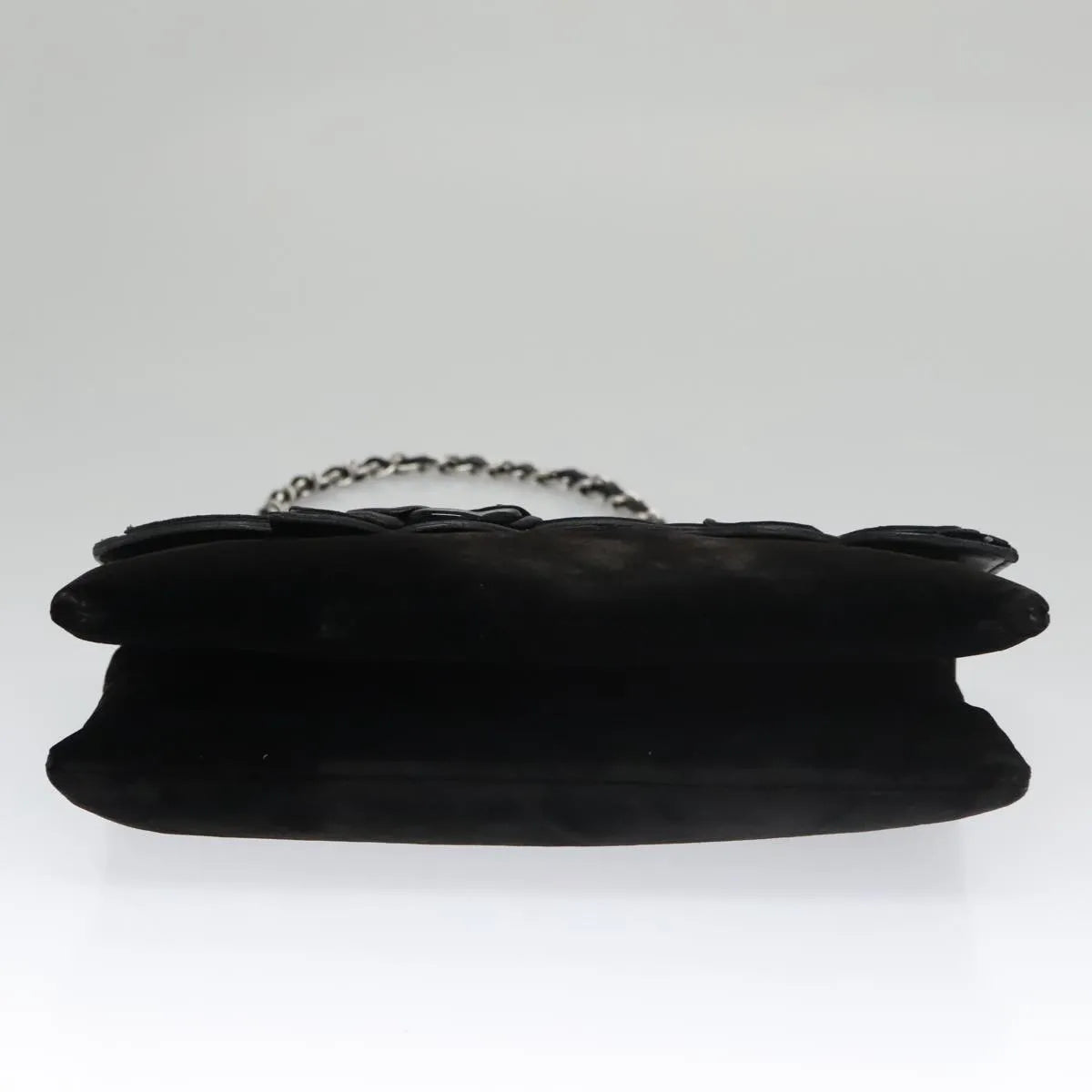 Chanel Camellia No.5 Chain Flap Velvet, Black, Velvet, Shoulder Bag
