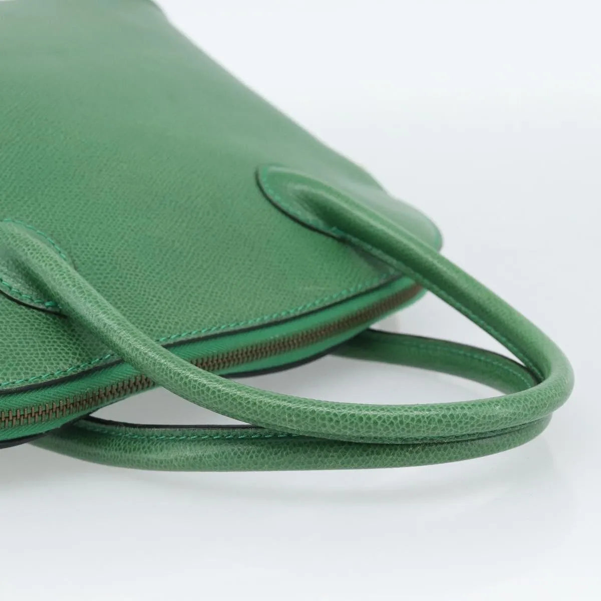 Celine Vintage Convertible Bowler Leather, Green, Leather, Handbag