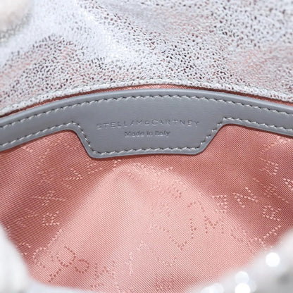 Stella McCartney Falabella Fold Over Faux Leather, Silver, Polyester, Shoulder Bag