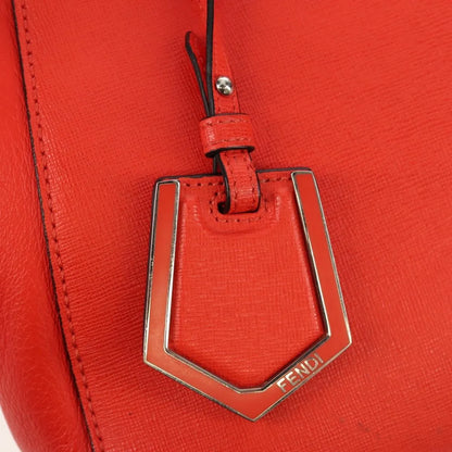 Fendi 2Jours Leather, Red, Leather, Tote Bag