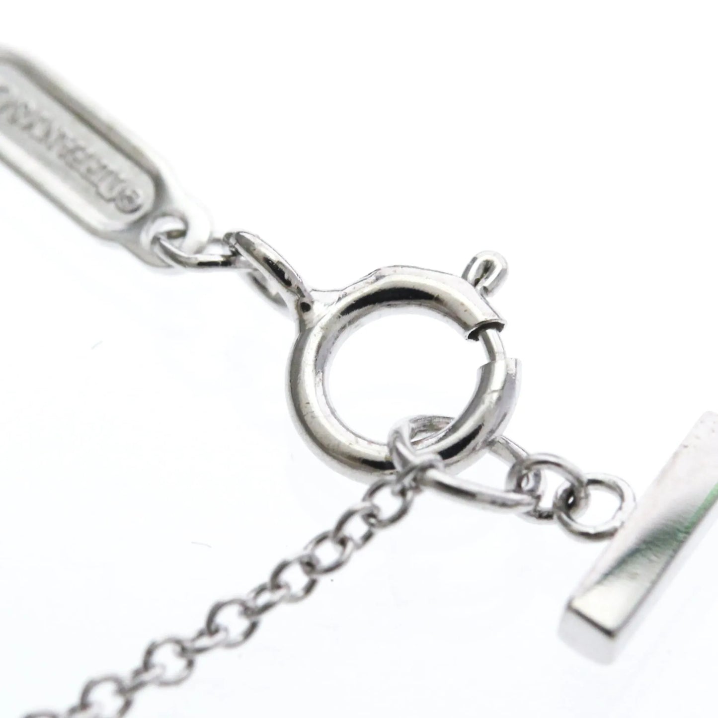Tiffany & Co. T Smile Pendant 18K White Gold, Silver, White Gold, Necklace