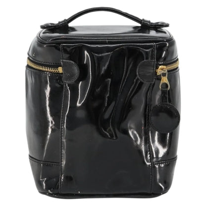 Chanel Vintage Timeless Cosmetic Case Patent, Black, Patent Leather, Handbag