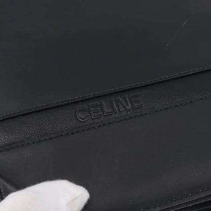Celine Vintage Leather, Black, Leather, Shoulder Bag