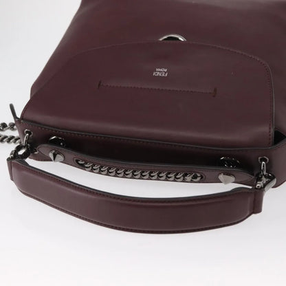 Fendi Back to School Leather, Burgundy, Leather, Backpack
