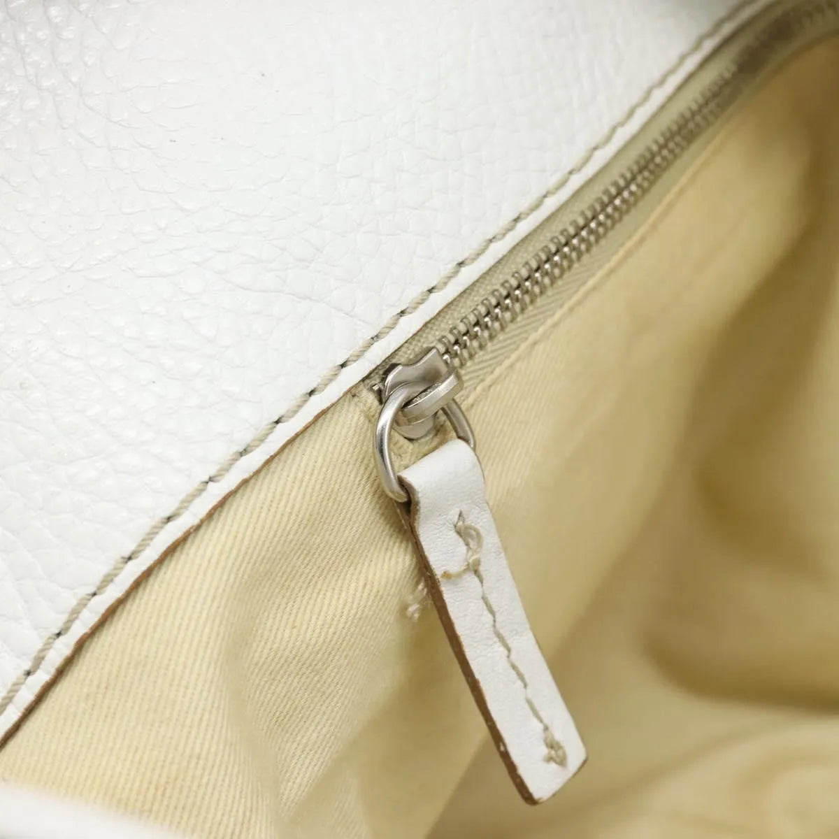 Chloe Paddington Lock Tote Leather, White_gold, Leather, Tote Bag
