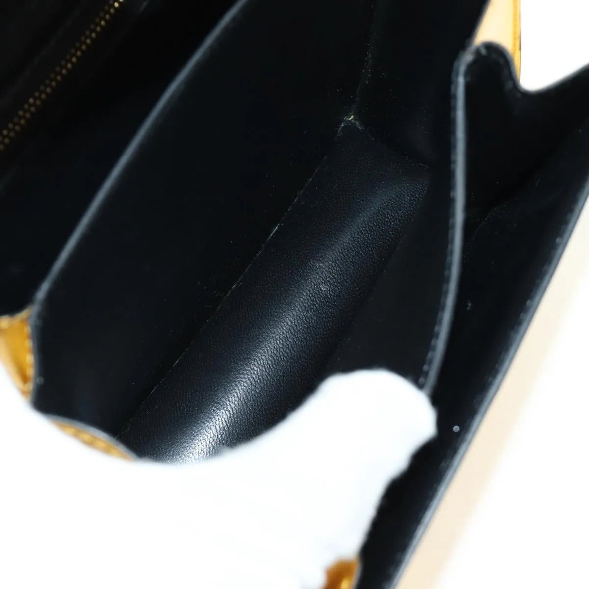 Celine Flap Shoulder Leather, Gold, Leather, Shoulder Bag