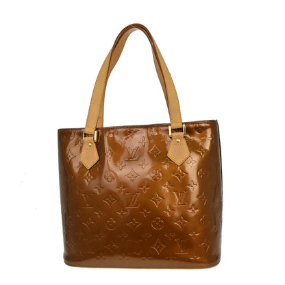Louis Vuitton Houston Monogram Vernis, Brown, Patent Leather, Tote Bag