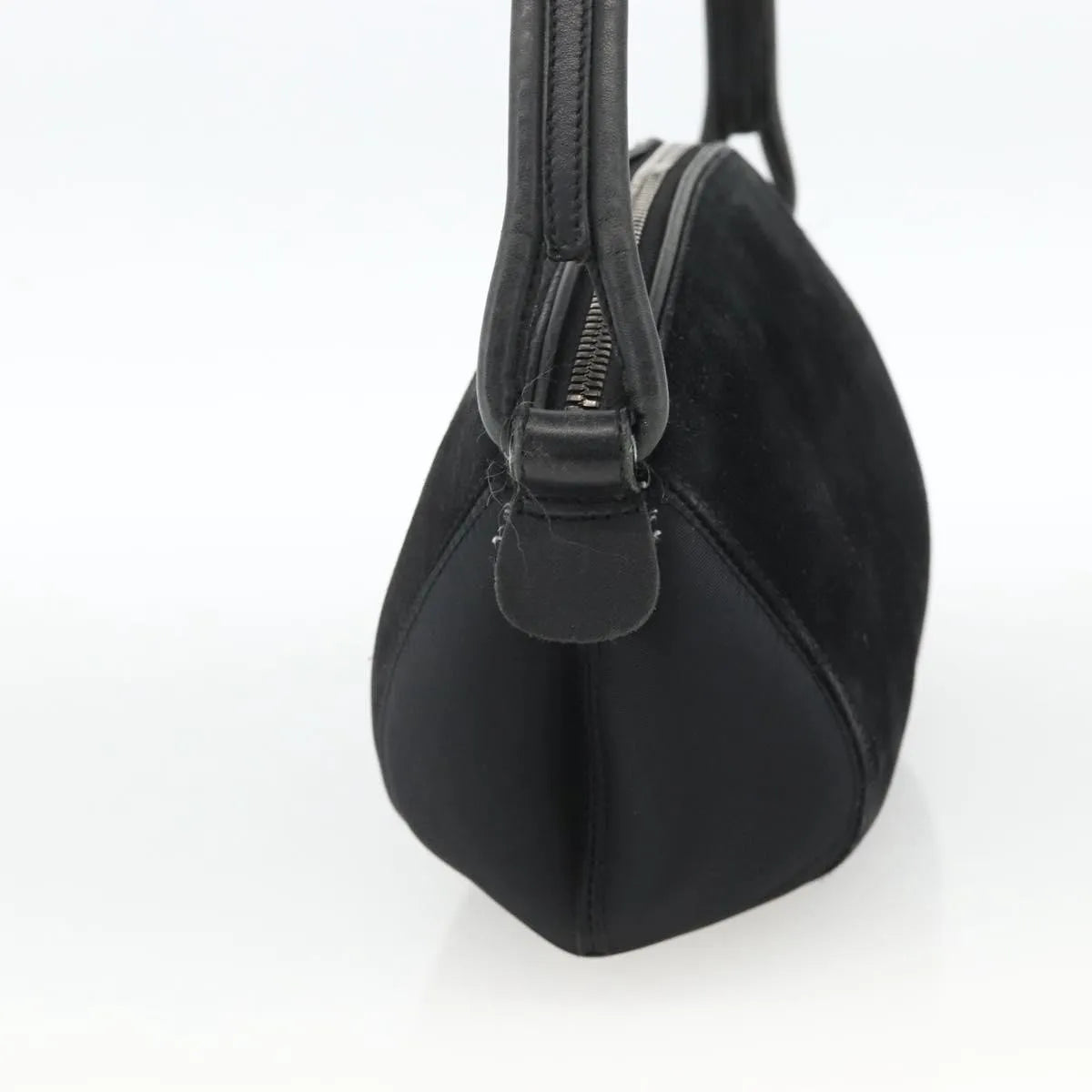 Salvatore Ferragamo Gancini Suede, Black, Suede, Shoulder Bag