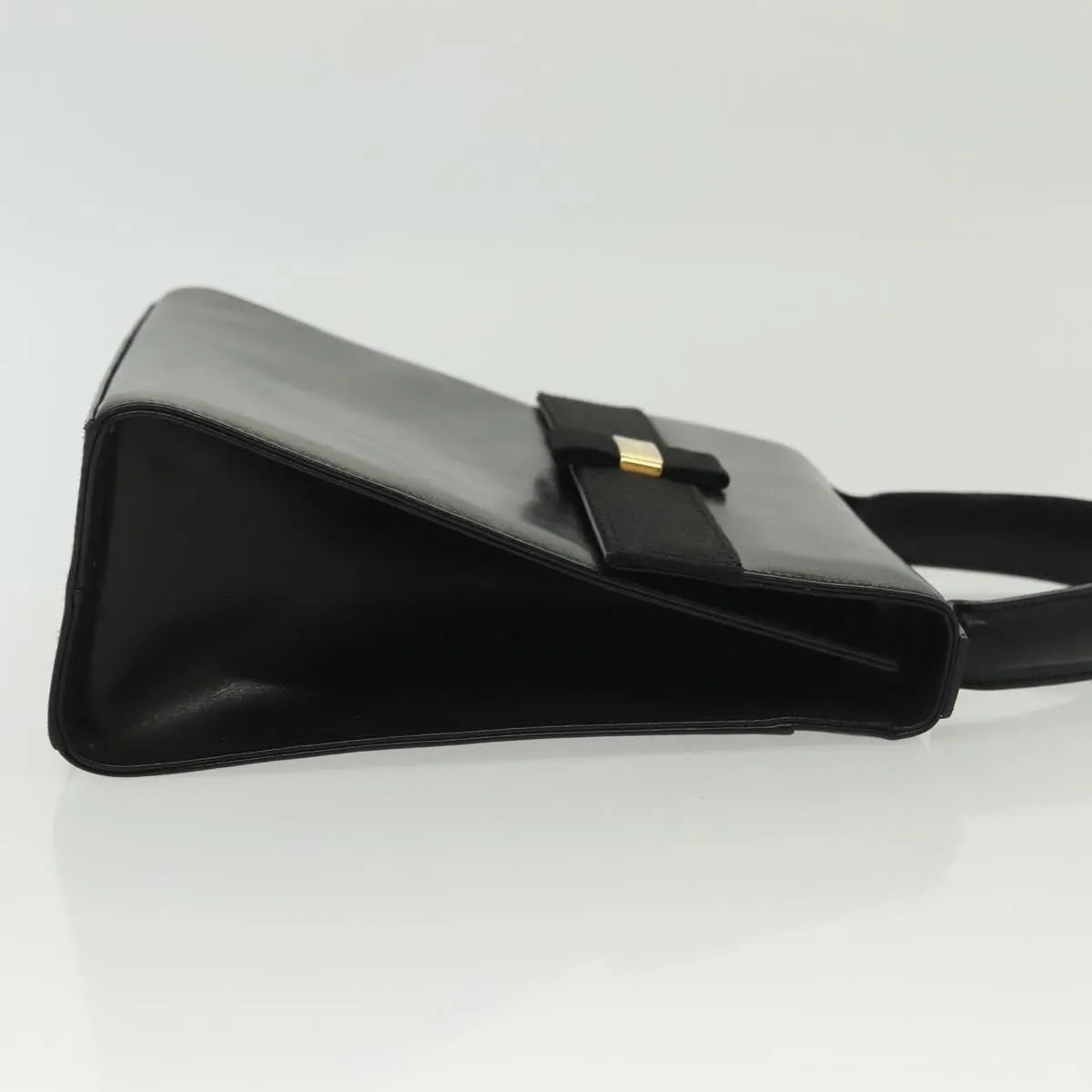 Salvatore Ferragamo Vala Leather, Black, Leather, Handbag