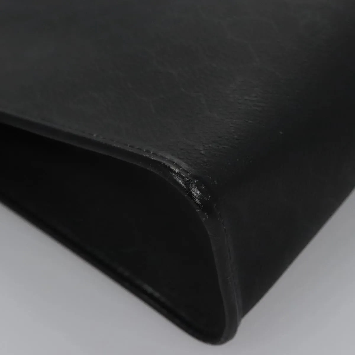 Christian Dior Vintage Honeycomb Zip Coated Canvas, Black, Canvas, Clutch
