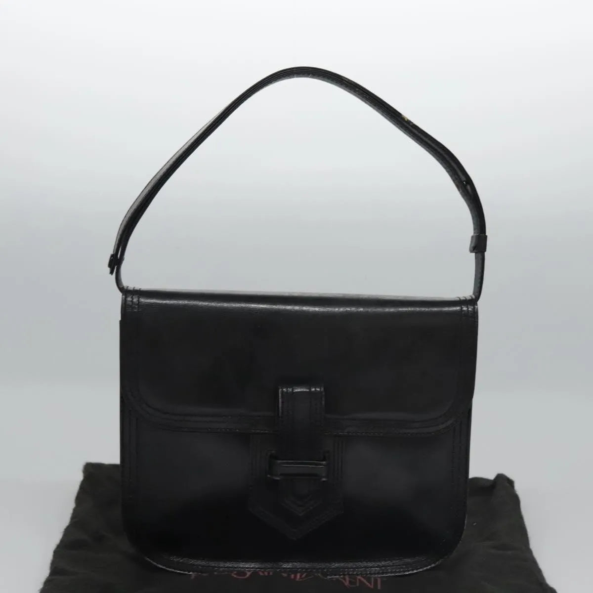 Saint Laurent Vintage Leather, Black, Leather, Handbag