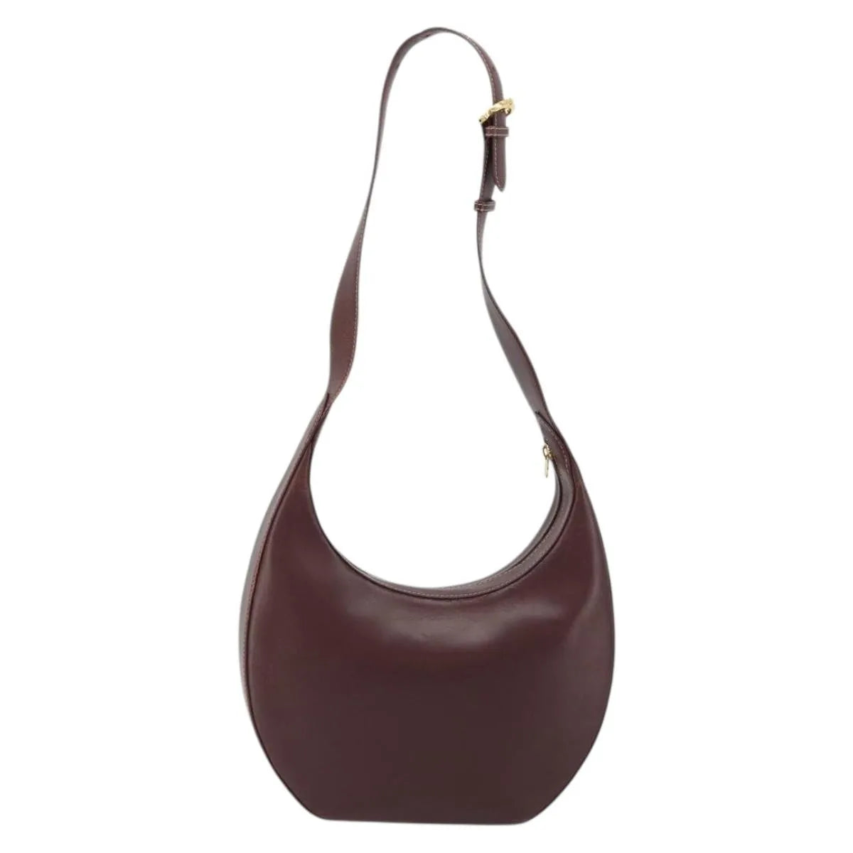 cartier Vintage must de Cartier Leather, Burgundy, Leather, Shoulder Bag