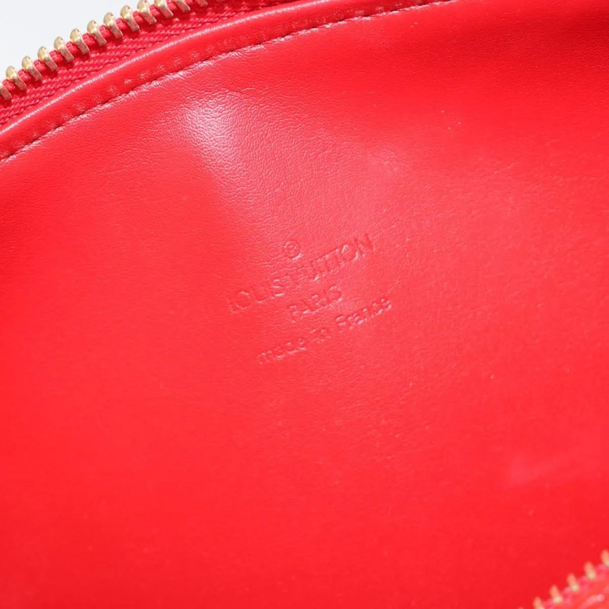 Louis Vuitton Bedford Monogram Vernis, Red, Patent Leather, Handbag