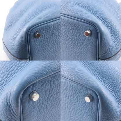 Hermes Picotin Lock Clemence, Blue, Leather, Handbag