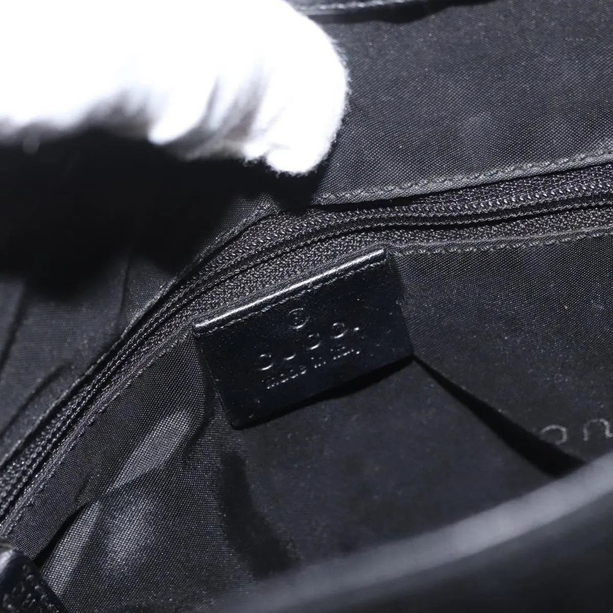 Gucci Vintage Flap Nylon, Black, Nylon, Backpack
