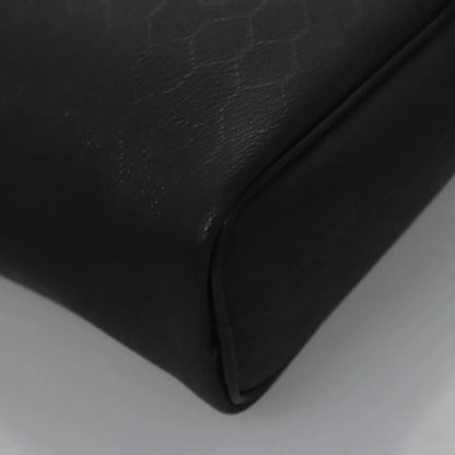 Christian Dior Vintage Honeycomb Zip Coated Canvas, Black, Canvas, Clutch