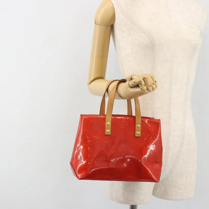 Louis Vuitton Reade Monogram Vernis, Red, Patent Leather, Handbag