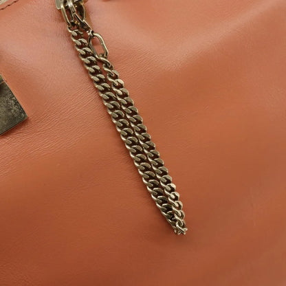 Chloe Bicolor Baylee Satchel Leather, Orange, Leather, Handbag