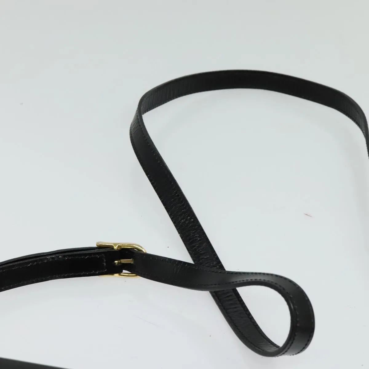Celine Vintage Circle Logo Leather, Black, Leather, Shoulder Bag