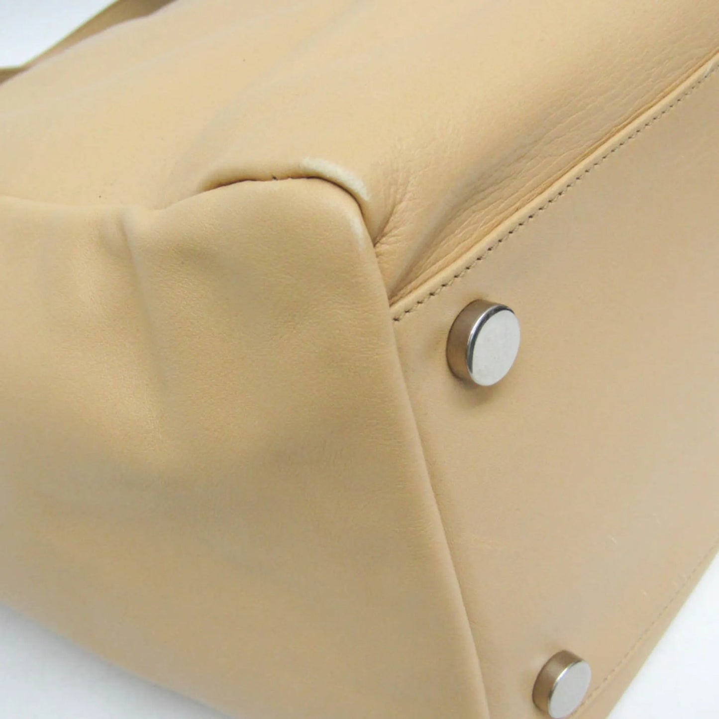 Saint Laurent Reversible East West Shopper Tote Leather, Beige, Leather, Tote Bag
