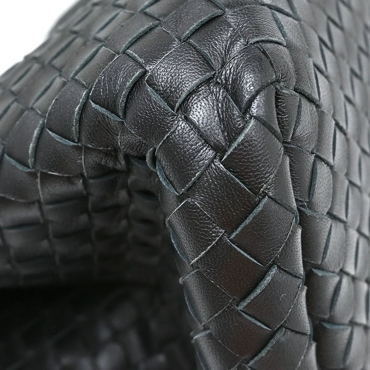 Bottega Veneta Roma Intrecciato Nappa, Black, Leather, Handbag