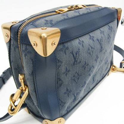 Louis Vuitton Soft Trunk Monogram Denim, Blue, Denim, Shoulder Bag