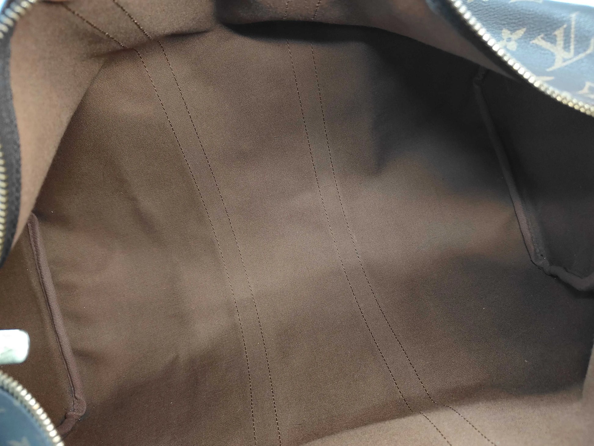 Louis Vuitton Keepall Monogram, Brown, Canvas, Travel Bag