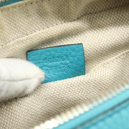 Gucci Soho Disco Leather, Blue, Leather, Shoulder Bag