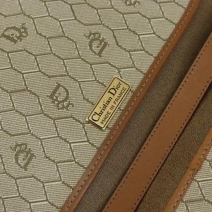 Christian Dior Vintage honeycomb clutch Canvas, Beige, Canvas, Clutch