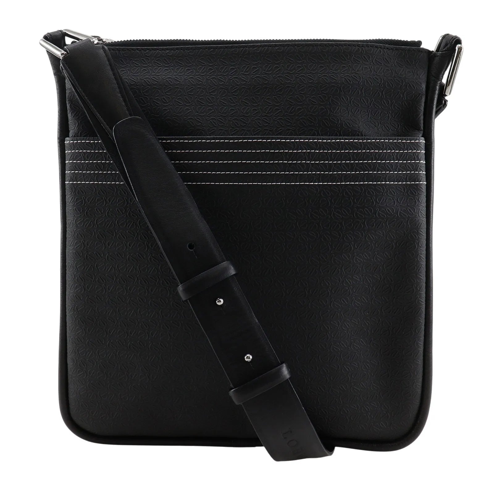 Loewe Repeat Anagram Canvas, Black, Canvas, Shoulder Bag
