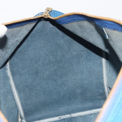 Louis Vuitton Keepall Epi, Blue, Leather, Travel Bag