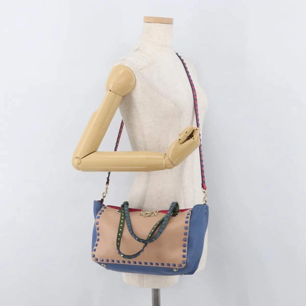 Valentino Garavani Rockstud Tote Soft Leather, Multicolour, Leather, Tote Bag
