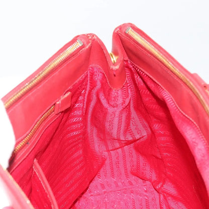 Prada Double Zip Lux Tote Saffiano Leather, Red, Leather, Handbag