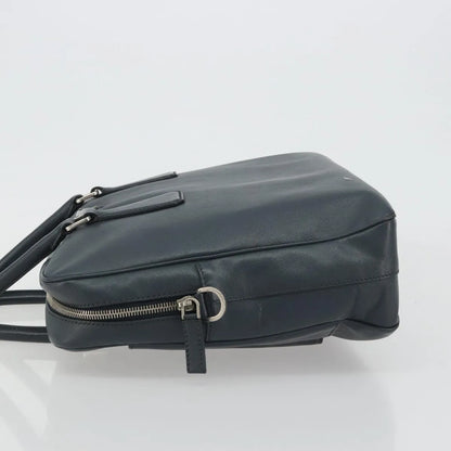 Prada Zip Around Saffiano Leather, Navy, Leather, Briefcase