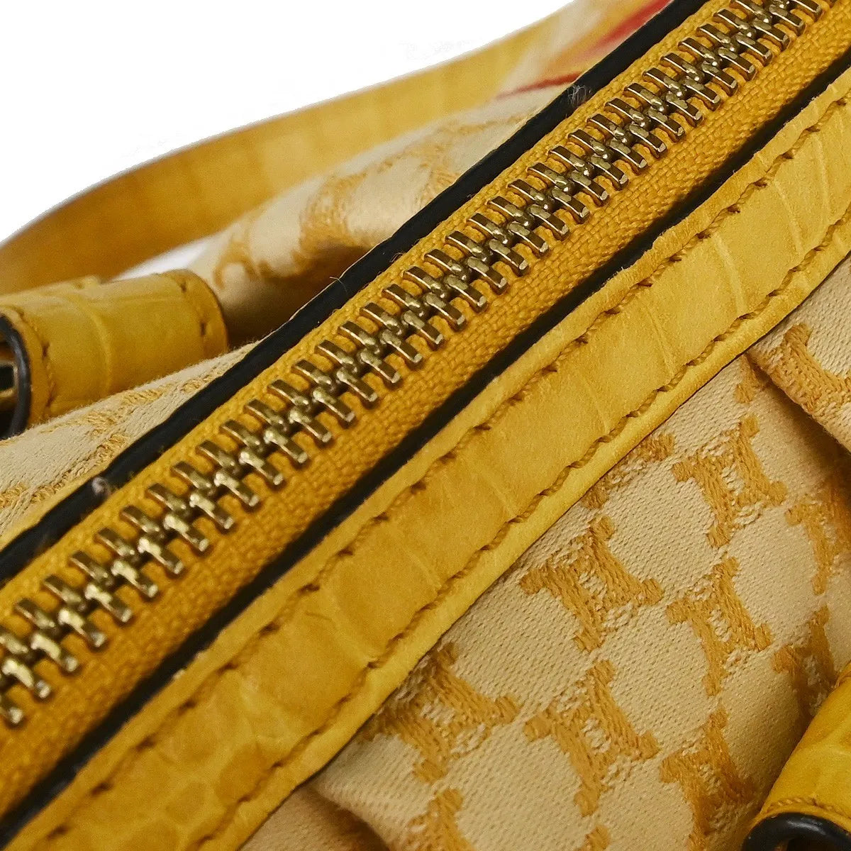 Celine Handbag Canvas, Yellow, Canvas, Handbag