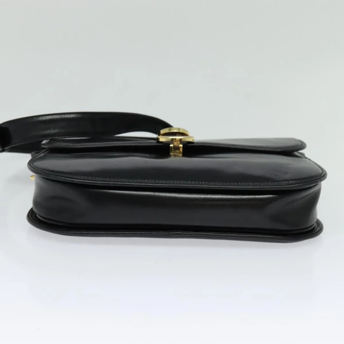 Gucci Vintage Leather, Black, Leather, Shoulder Bag