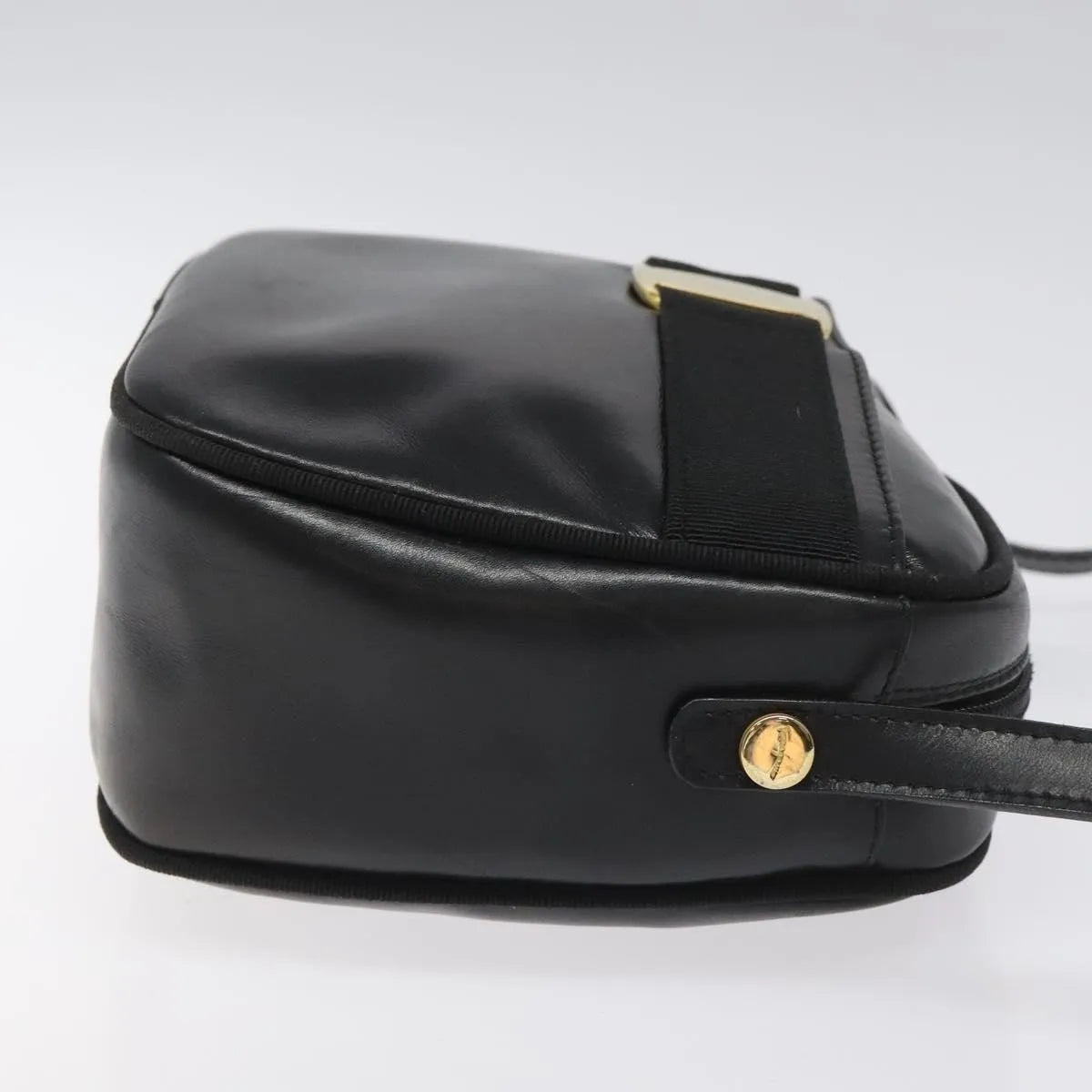 Salvatore Ferragamo Vara Bow camera Leather, Black, Leather, Shoulder Bag