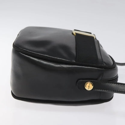 Salvatore Ferragamo Vara Bow camera Leather, Black, Leather, Shoulder Bag