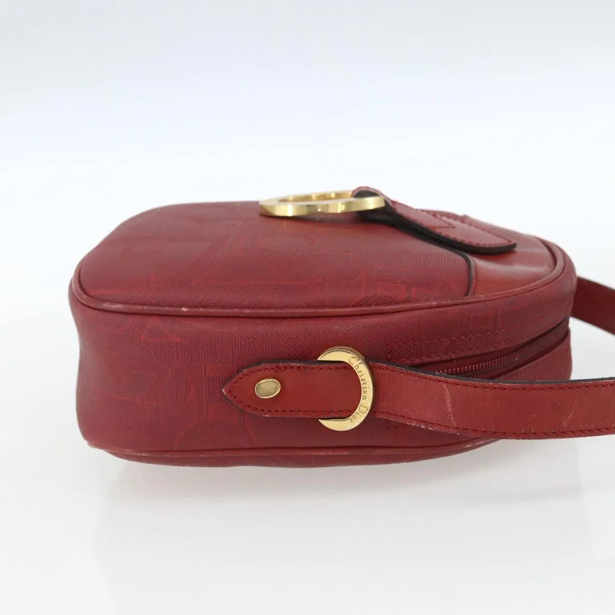 Christian Dior Vintage Trotter Canvas, Red, Canvas, Shoulder Bag