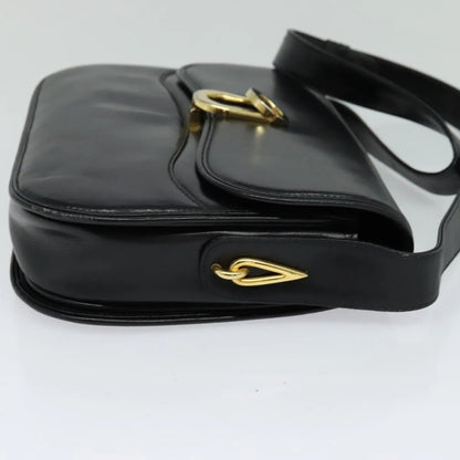 Gucci Vintage Leather, Black, Leather, Shoulder Bag