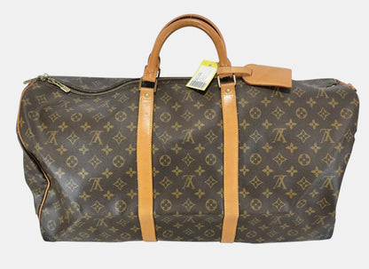 Louis Vuitton Keepall Bandouliere Monogram Canvas, Brown, Canvas, Travel Bag