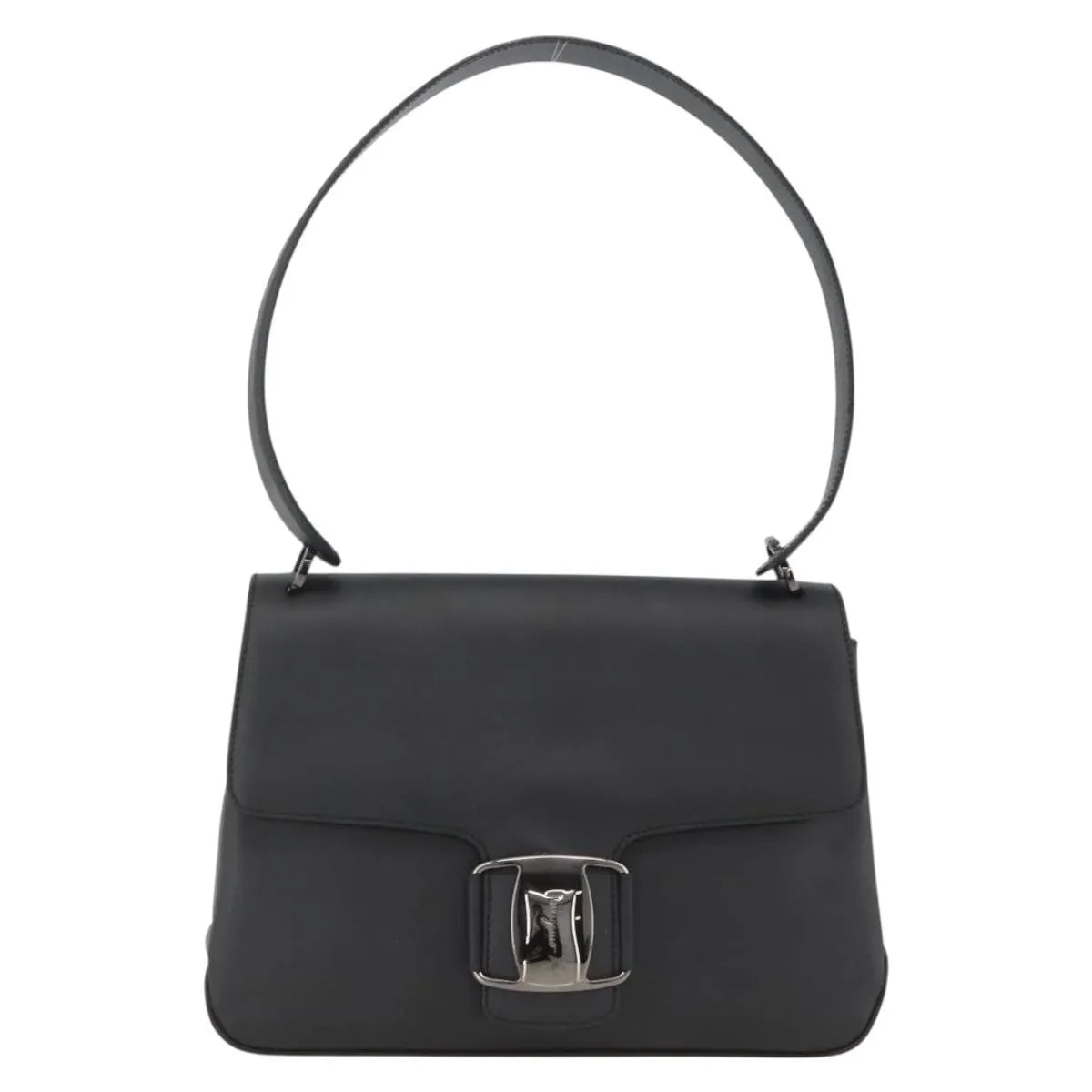 Salvatore Ferragamo Vala Canvas, Black, Canvas, Shoulder Bag
