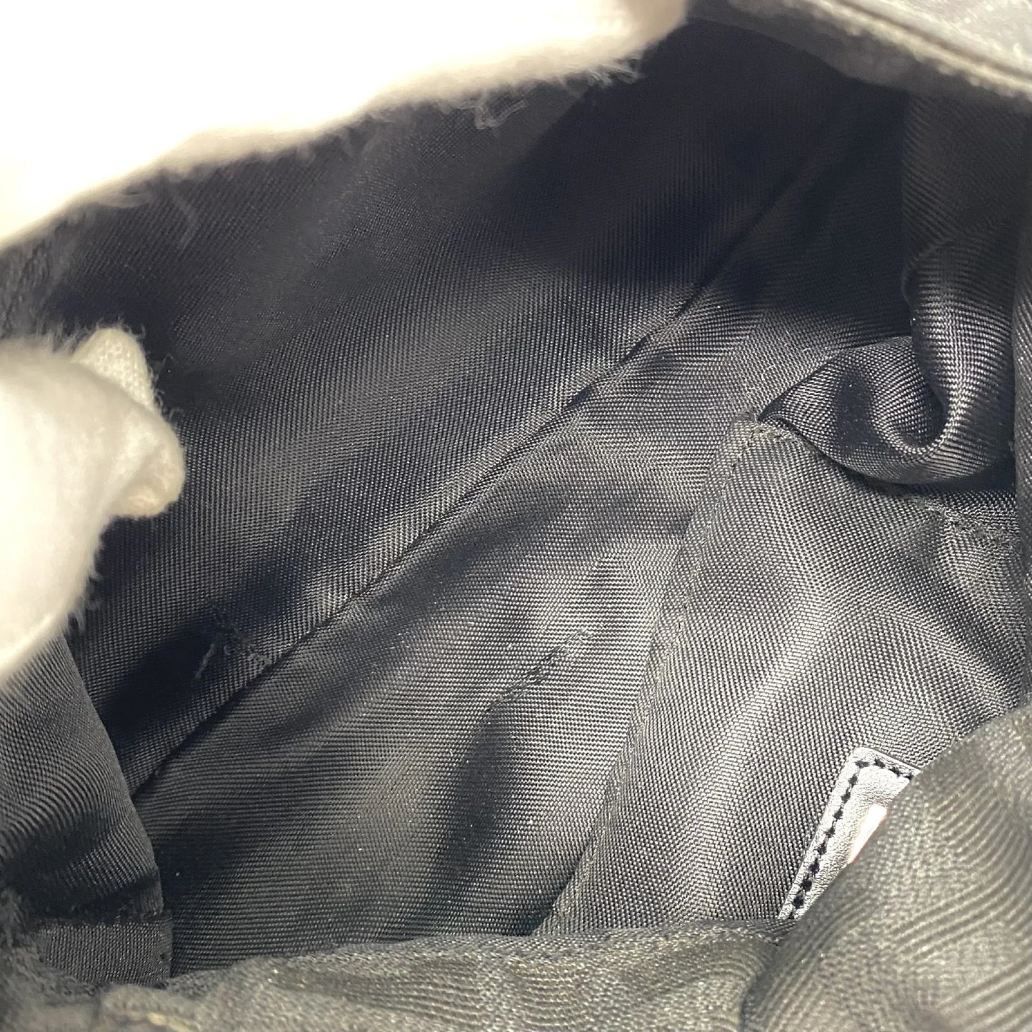 Fendi Mamma Baguette Canvas, Black, Canvas, Handbag