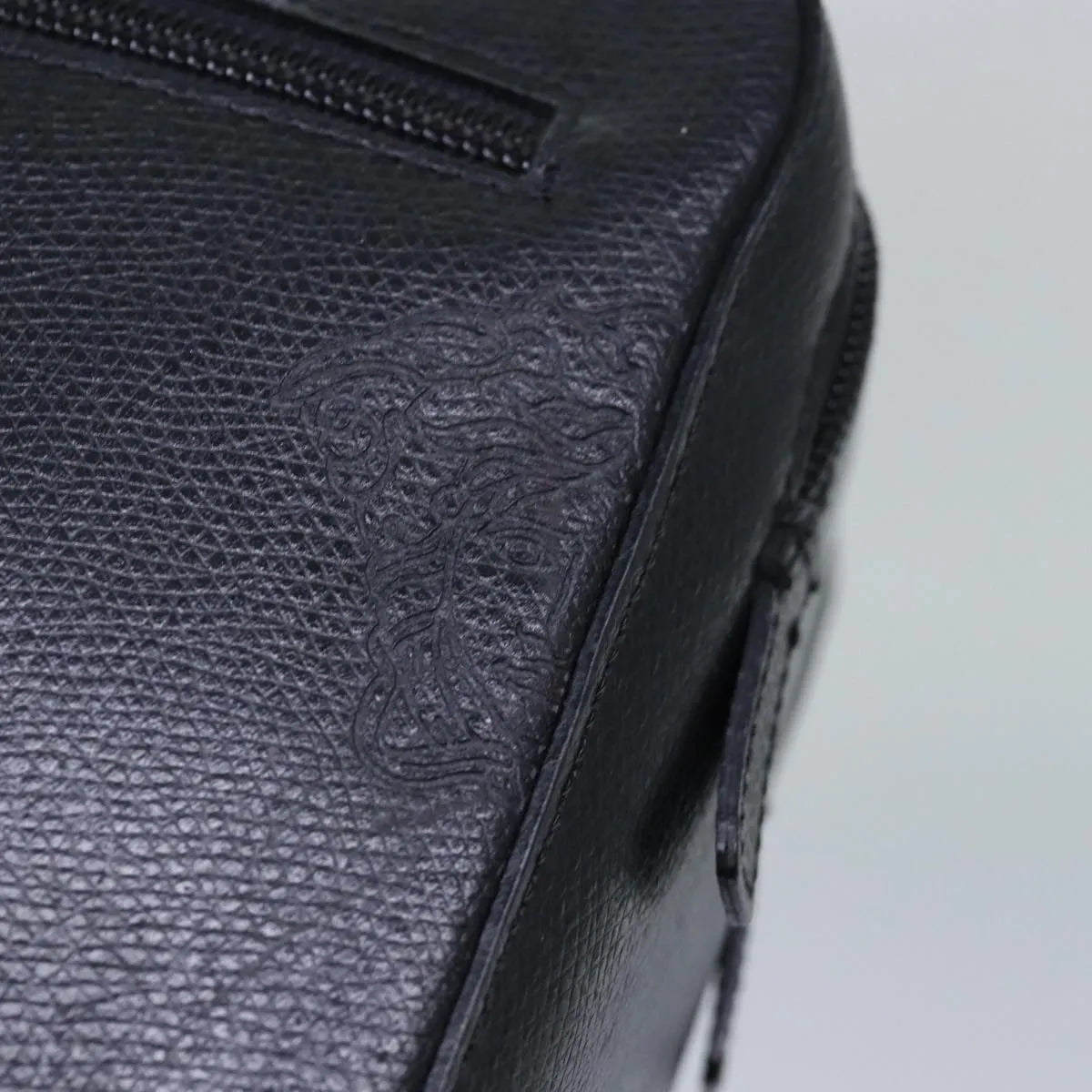 Versace Vintage Clutch Leather, Black, Leather, Clutch